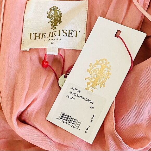 The Jetset Diaries Revolve Peach Wavelength Dress Sz XS NWT - Picture 8 of 13